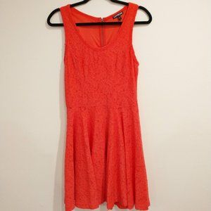 🌼🌼🌼Express peachy pink crochet lace mini dress